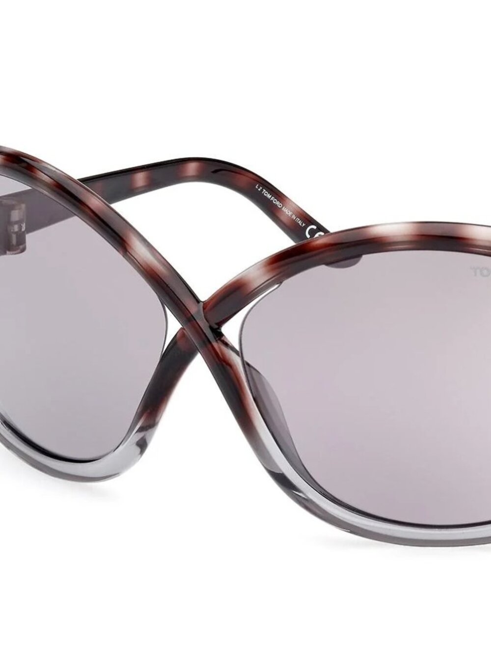 NEW TOM FORD TF1068 55C GREY HAVANA GREY SILVER FLASH MIRROR SUNGLASSES - Picture 2 of 7
